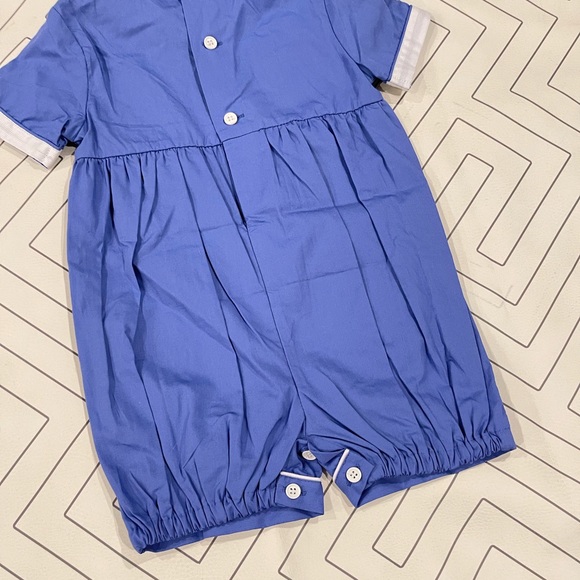 NWT Orient Express Smocked Christmas Romper - Picture 8 of 9